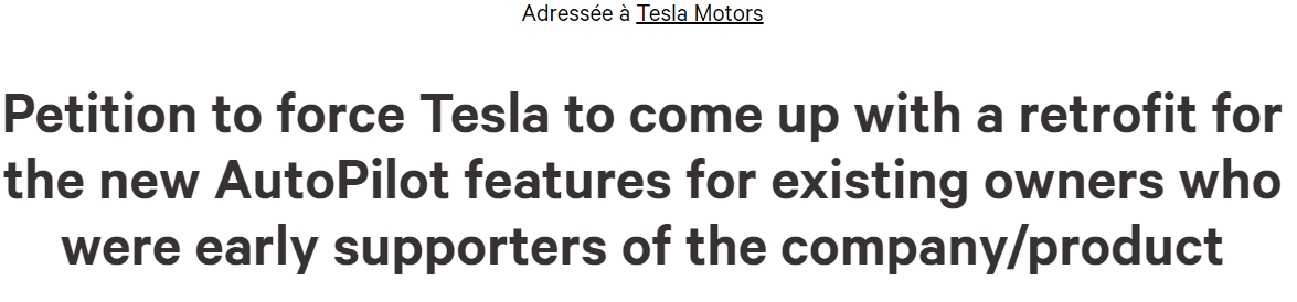 Tesla petition on change.org